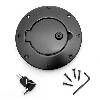 Fat Bob's Garage, Rugged Ridge, Part #11425.08, Jeep TJ Wrangler Locking Gas Cap Door, Black Aluminum 1997-2006 THUMBNAIL