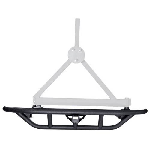 Fat Bob's Garage, Rugged Ridge, Part #11503.22, RRC Rear Bumper W/Tire Carrier Provision, Textured Black MAIN