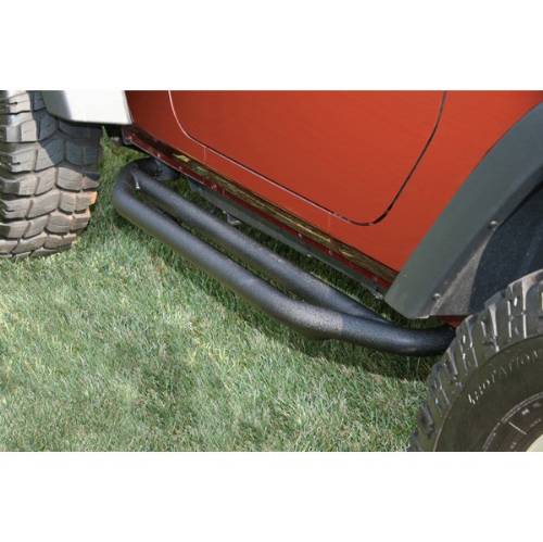 Fat Bob's Garage, Rugged Ridge, Part #11504.21, Jeep JK Wrangler RRC Side Armor Guards 2007-2016 MAIN