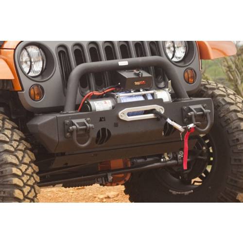 Fat Bob's Garage, Rugged Ridge, Part #11540.23, Stub Ends Xhd Front Bumper Textured Black MAIN