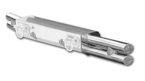 Fat Bob's Garage, Rugged Ridge, Part #11540.73, Tube Ends,  XHD Front Bumper, Stainless Steel MAIN