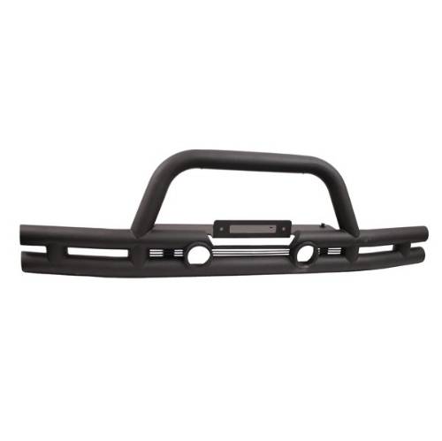 Fat Bob's Garage, Rugged Ridge, Part #11561.11, Jeep JK Wrangler 3" Double Tube Front Winch Bumper 2007-2016 MAIN