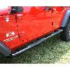 Fat Bob's Garage, Rugged Ridge, Part #11590.06, Jeep JK Wrangler Unlimited 3" Round Tube Steps, Black 2007-2016 THUMBNAIL