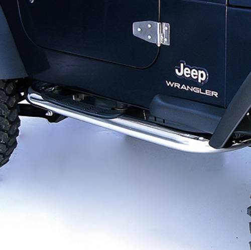 Fat Bob's Garage, Rugged Ridge, Part #11593.04, Tube Steps, Outland, 3" Round Stainless  Steel MAIN