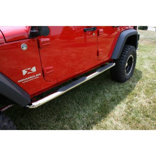Fat Bob's Garage, Rugged Ridge, Part #11593.06, Tube Steps, Outland, 3" Round Stainless Steel MAIN