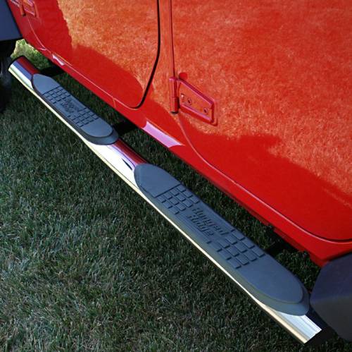 Fat Bob's Garage, Rugged Ridge, Part #11593.08, Tube Steps, 4 1/4" Oval Stainless Steel MAIN