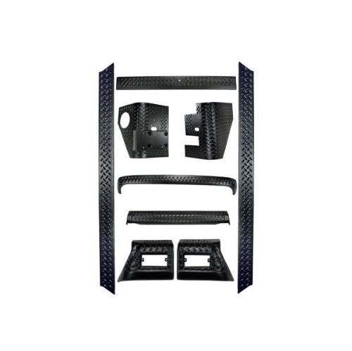 Fat Bob's Garage, Rugged Ridge, Part #11650.50, Jeep TJ Wrangler 9 Piece Full Body Armor Kit 1997-2006 MAIN