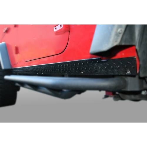Fat Bob's Garage, Rugged Ridge, Part #11651.05, Jeep JK Wrangler 4 Door Rocker Guards Body Armor 2007-2016 MAIN