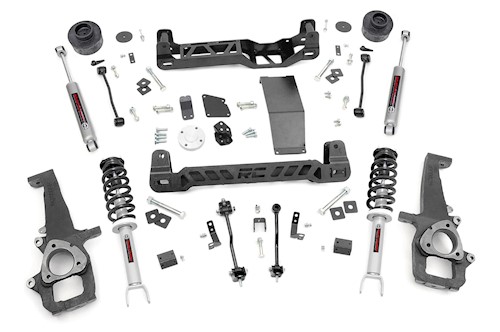 Rough Country 4in Dodge Lift Kit|N3 Struts & N3 Shocks 12-18 for RAM 1500 4WD LARGE