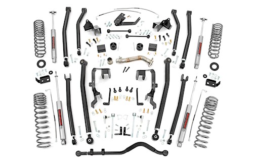 Rough Country 4in Long Arm Suspension Lift Kit for 12-18 Wrangler JK | 4-door LARGE