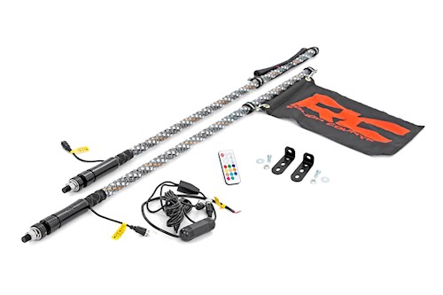Rough Country LED Whip Light Bed Mount Kit w/Whip for Polaris 12-20 RZR 170 EFI LARGE