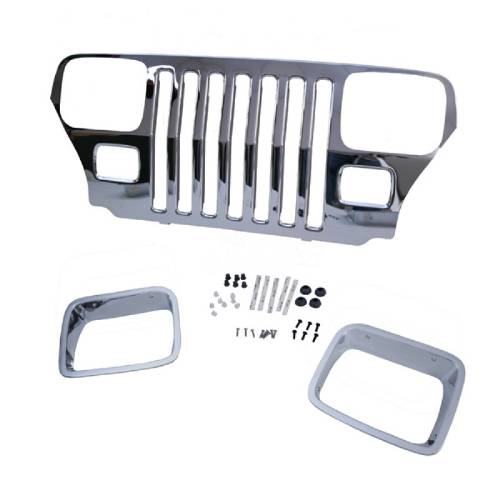 Fat Bob's Garage, OMIX-ADA Part #12033.06, Grille Overlay Cover, Mopar MAIN