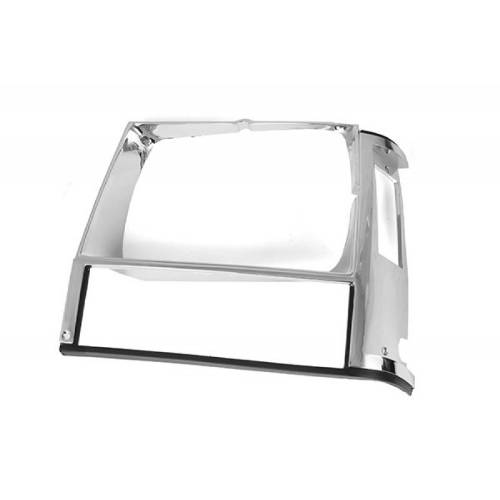 Fat Bob's Garage, OMIX-ADA Part #12419.11, Lh Chrome Headlight Bezel 84-01 Jeep XJ Cherokee MAIN