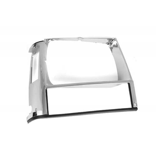 Fat Bob's Garage, OMIX-ADA Part #12419.12, Rh Chrome Headlight Bezel 84-01 Jeep XJ Cherokee MAIN