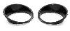 Fat Bob's Garage, Rugged Ridge, Part #12419.25, Jeep JK Wrangler Headlight Bezels, Black, 2007-2016 THUMBNAIL