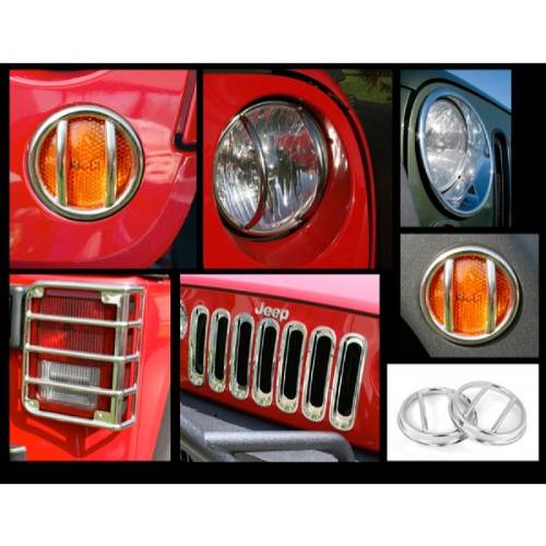 Fat Bob's Garage, Rugged Ridge, Part #12496.10, Euro Guard Light Kit 07-16 Jeep JK Wrangler MAIN