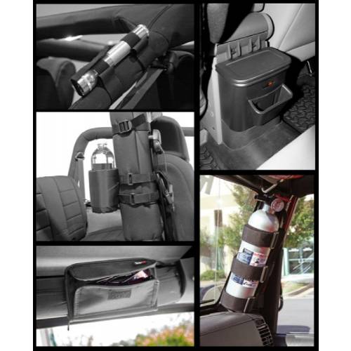 Fat Bob's Garage, Rugged Ridge, Part #12496.15, Interior Storage Kit Black 07-10 Jeep JK Wrangler MAIN