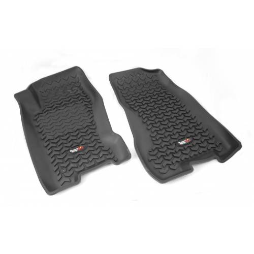 Fat Bob's Garage, Rugged Ridge, Part #DMC-12920.27, All Terrain Front Floor Liners 99-04 Jeep Grand Cherokee Jeep Logo MAIN