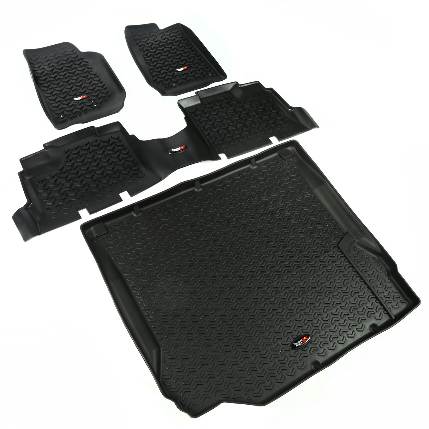 All Terrain Floor Liner Set, Black; 07-10 Jeep Wrangler JK, 4 Door MAIN