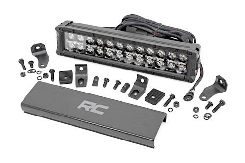 Rough Country 12-inch Cree LED Light Bar-Dual Row Black Series w/ Cool White DRL LARGE