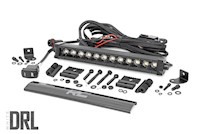 Rough Country 12"Cree LED Light Bar-Single Row Black Series w/ Cool White DRL MAIN