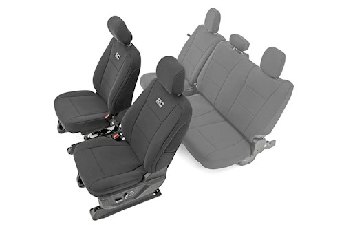 Rough Country for Ford Neoprene Frt Only Seat Cover Black [15-20 F-150 XL, XLT] LARGE
