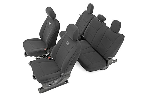 Rough Country for Ford Neo F/R Seat Cover Blk 15-20 F-150/17-20 17+ F250/350 LARGE