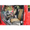 Fat Bob's Garage, Rugged Ridge, Part #13215.04, Neoprene Front Seat Covers Black/Tan 11-16 Jeep JK Wrangler THUMBNAIL