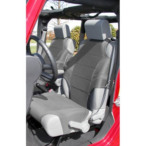 Fat Bob's Garage, Rugged Ridge, Part #13235.32, Jeep JK Wrangler Neoprene Seat Protector Vests, Gray 2007-2016 MAIN