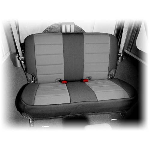Fat Bob's Garage, Rugged Ridge, Part #13265.09, Jeep Wrangler 2 Door Neoprene Rear Seat Cover Black/Gray 2007-2016 MAIN