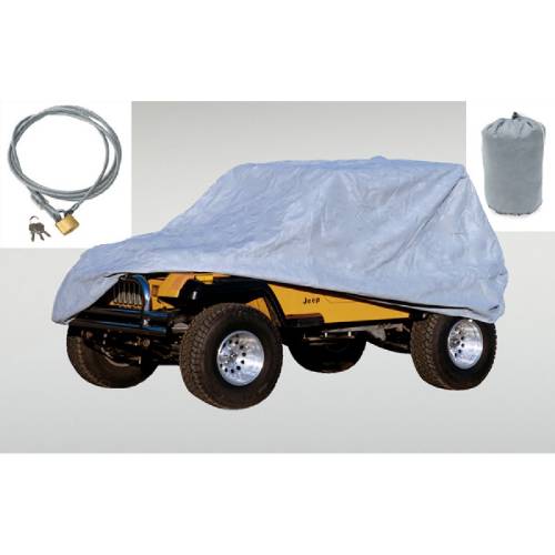 Fat Bob's Garage, Rugged Ridge, Part #13321.72, Full Car Cover Kit, 3 Piece, Cover, Lock & Bag MAIN