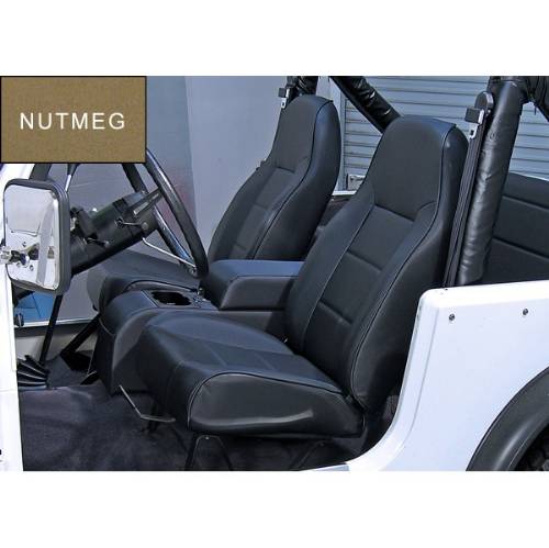 Fat Bob's Garage, Rugged Ridge, Part #13401.07, Jeep CJ/Wrangler Standard Replacement High-Back Seat, Nutmeg 1976-2002 MAIN