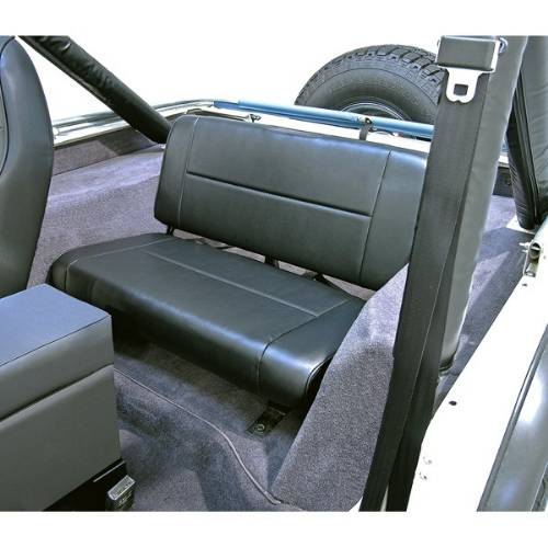 Fat Bob's Garage, Rugged Ridge, Part #13461.01, Jeep CJ/Wrangler Fixed Rear Seat, Black 1955-1995 MAIN