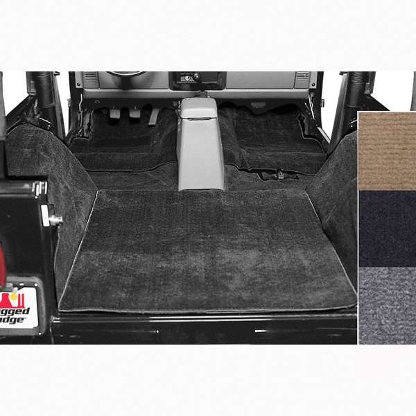 Fat Bob's Garage, Rugged Ridge, Part #13690.01, Jeep CJ/Wrangler Deluxe Carpet Kit, Black 1976-1995 THUMBNAIL