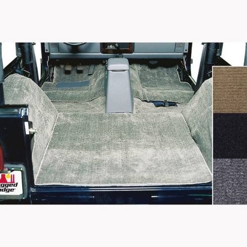 Fat Bob's Garage, Rugged Ridge, Part #13690.10, Jeep CJ/Wrangler Deluxe Carpet Kit, Honey 1976-1995 MAIN