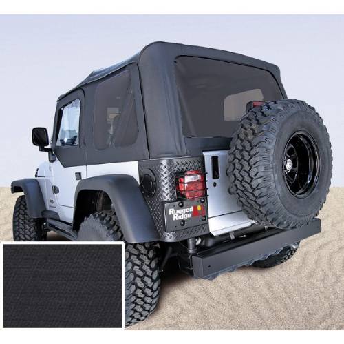 Fat Bob's Garage, Rugged Ridge, Part #13710.35, Jeep Wrangler Soft Top No Door Skins, Black, Tinted Window 2003-2006 MAIN