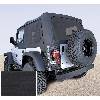 Fat Bob's Garage, Rugged Ridge, Part #13710.35, Jeep Wrangler Soft Top No Door Skins, Black, Tinted Window 2003-2006 THUMBNAIL