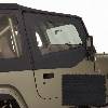 Fat Bob's Garage, Rugged Ridge, Part #13713.35, Upper Soft Door Kit Black Diamond 88-95 Jeep YJ Wrangler THUMBNAIL