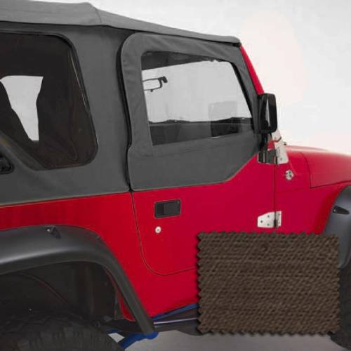 Fat Bob's Garage, Rugged Ridge, Part #13714.36, Upper Soft Door Kit Khaki Denim 97-06 Jeep TJ/LJ Wrangler MAIN