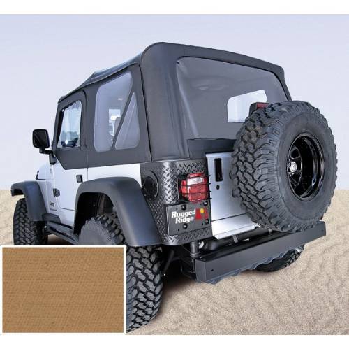 Fat Bob's Garage, Rugged Ridge, Part #13723.37, Jeep TJ Wrangler HXD Soft Top, Spice, Clear Windows 1997-2006 MAIN
