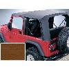 Fat Bob's Garage, Rugged Ridge, Part #13725.33, Jeep TJ Wrangler XHD Soft Top, Tan, Clear Windows 1997-2006 THUMBNAIL