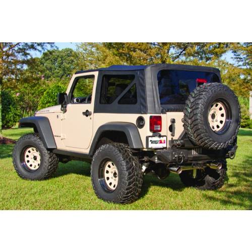 Fat Bob's Garage, Rugged Ridge, Part #13736.01, Jeep JK Wrangler Xhd Sailcloth Replacement Top Black Diamond 2007-2009 MAIN