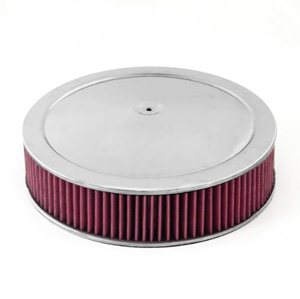 Fat Bob's Garage, Rugged Ridge, Part #17751.52, Air Cleaner Assembly, 14" Round, Chrome Lid W/Synthetic Filter MAIN