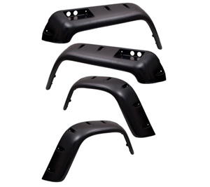 Fat Bob's Garage, Rugged Ridge, Part #11620.10, Wrangler All Terrain Flat Fender Flare Kit 2007-2016 MAIN