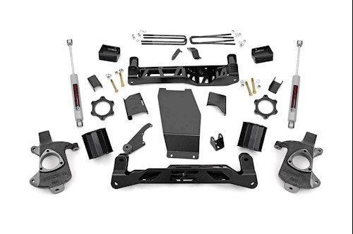 Rough Country 5in GM Suspension Lift Kit w/N3 14-18 1500 PU 4WD | Cast Steel LARGE