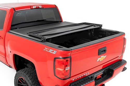 Rough Country Bed Cover | Tri Fold | Soft | 5'9" Bed | Chevy/GMC 1500 (14-18) LARGE