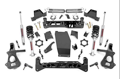 Rough Country 7" GM Lift Kit Lifted Struts 14-18 1500 4WD|Aluminum/Stamped Steel LARGE