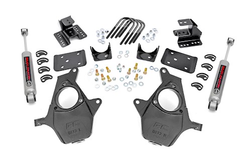 Rough Country Lowering Kit Knuckle 2"FR 4"RR Chevy/GMC 1500 14-18 71630 LARGE