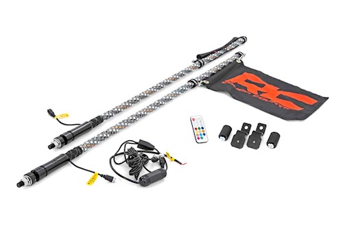 Rough Country For Polaris LED Whip Light Bed Mount Kit 17-20 General/14-20 Range LARGE