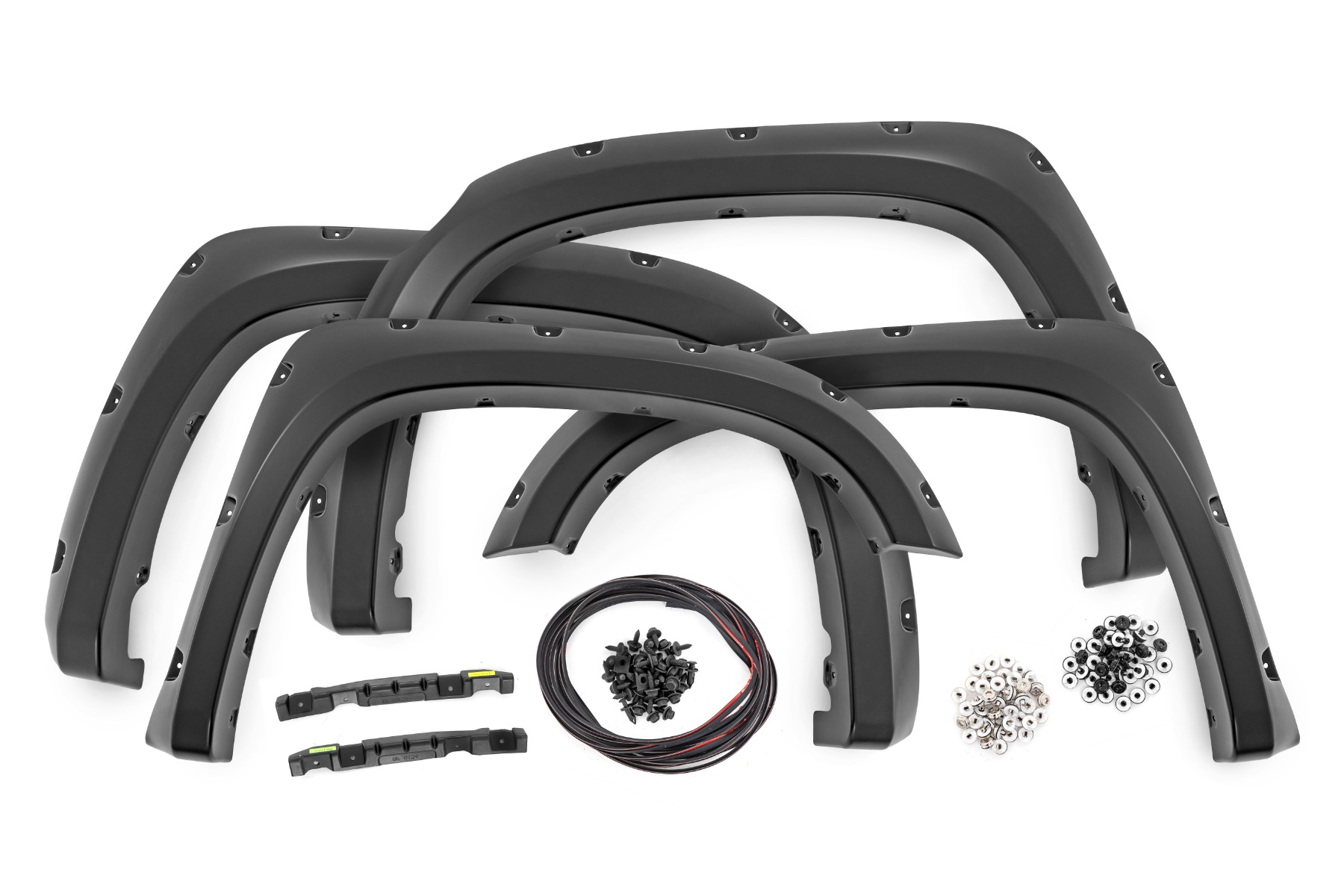 Rough Country Pocket Fender Flares Gloss Black for Toyota Tundra 14-21 MAIN